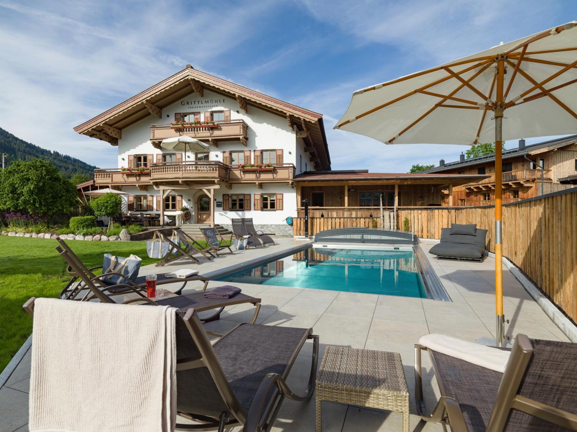 Grittlmuehle Chalet Ferienwohnungen Brixen im Thale Bagian luar foto
